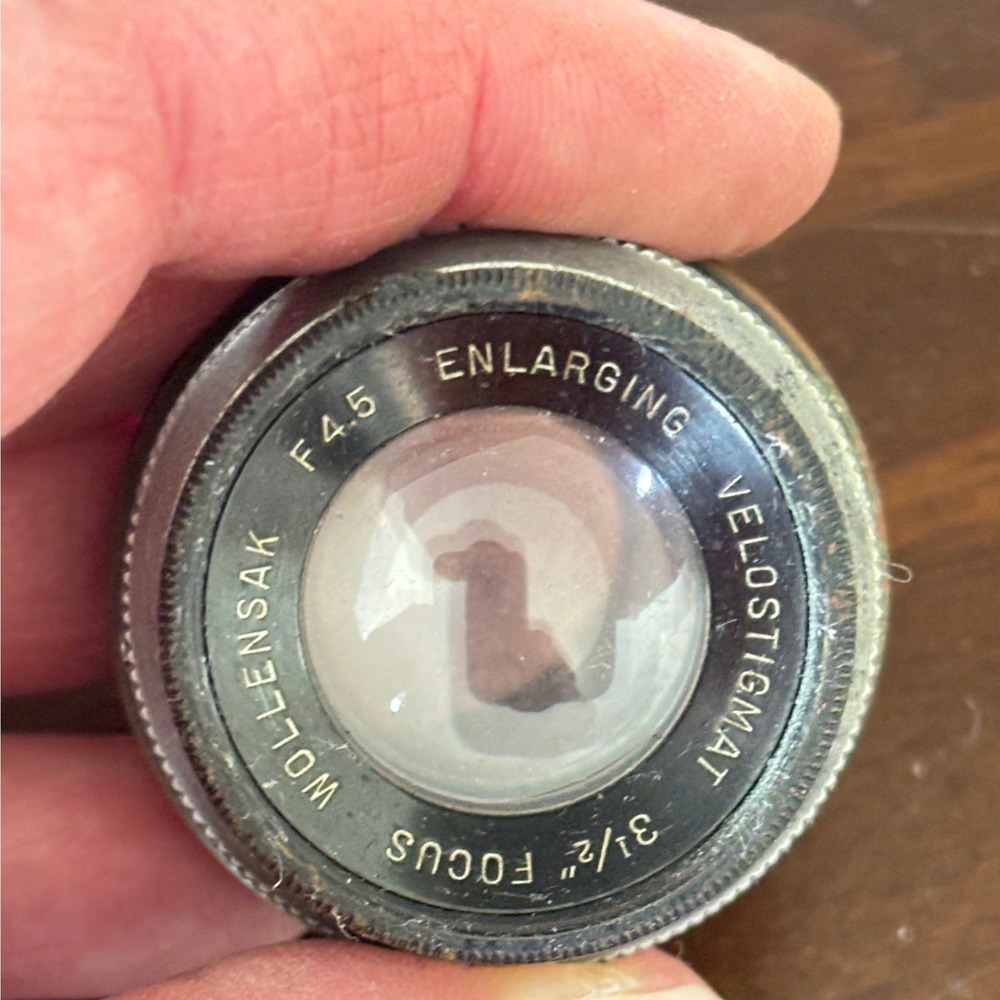 Vtg Wollensak Velostigmat f4.5 Enlarging Lens 3 1/2 Inch Focus Darkroom Optic